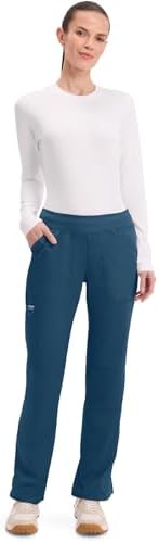 Cherokee Women Scrub Pant with Straight Leg Pull on Pant Medical Bottom with 4 Pocket & 2 Way Stretch Fabric   WW110