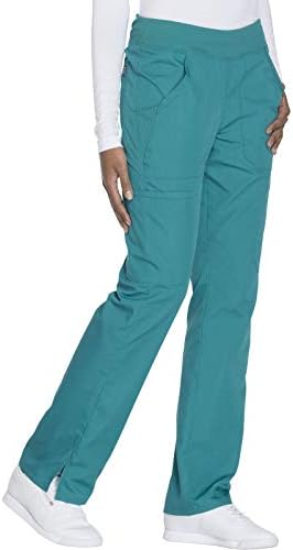 Cherokee Women Scrub Pant with Straight Leg Pull on Pant Medical Bottom with 4 Pocket & 2 Way Stretch Fabric   WW110