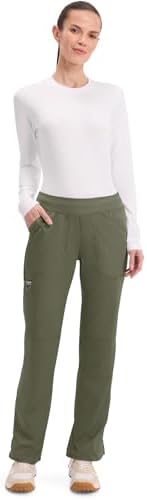 Cherokee Women Scrub Pant with Straight Leg Pull on Pant Medical Bottom with 4 Pocket & 2 Way Stretch Fabric   WW110