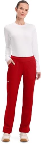 Cherokee Women Scrub Pant with Straight Leg Pull on Pant Medical Bottom with 4 Pocket & 2 Way Stretch Fabric   WW110