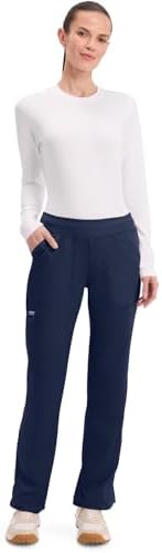 Cherokee Women Scrub Pant with Straight Leg Pull on Pant Medical Bottom with 4 Pocket & 2 Way Stretch Fabric   WW110