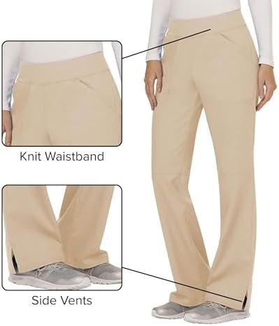 Cherokee Women Scrub Pant with Straight Leg Pull on Pant Medical Bottom with 4 Pocket & 2 Way Stretch Fabric   WW110