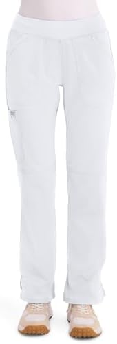Cherokee Women Scrub Pant with Straight Leg Pull on Pant Medical Bottom with 4 Pocket & 2 Way Stretch Fabric   WW110