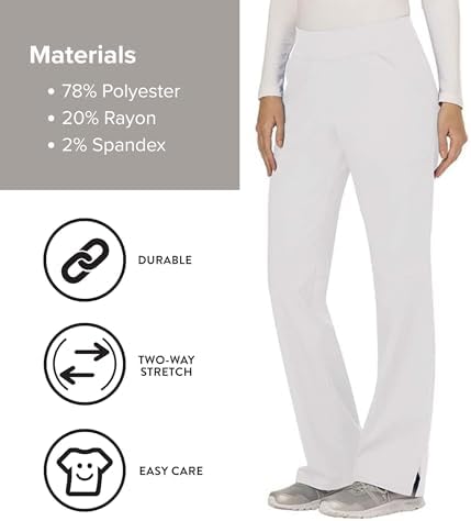 Cherokee Women Scrub Pant with Straight Leg Pull on Pant Medical Bottom with 4 Pocket & 2 Way Stretch Fabric   WW110