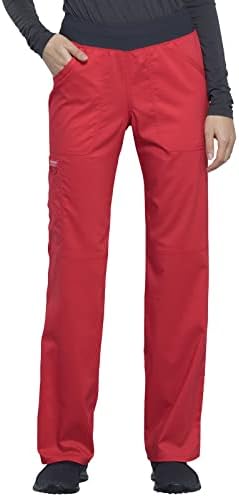 Cherokee Women Scrub Pant with Straight Leg Pull on Pant Medical Bottom with 4 Pocket & 2 Way Stretch Fabric   WW110
