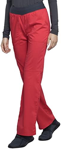 Cherokee Women Scrub Pant with Straight Leg Pull on Pant Medical Bottom with 4 Pocket & 2 Way Stretch Fabric   WW110