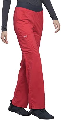 Cherokee Women Scrub Pant with Straight Leg Pull on Pant Medical Bottom with 4 Pocket & 2 Way Stretch Fabric   WW110