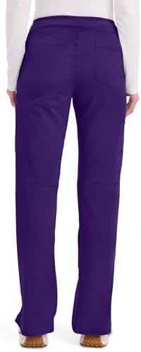 Cherokee Women Scrub Pant with Straight Leg Pull on Pant Medical Bottom with 4 Pocket & 2 Way Stretch Fabric   WW110