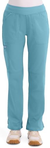 Cherokee Women Scrub Pant with Straight Leg Pull on Pant Medical Bottom with 4 Pocket & 2 Way Stretch Fabric   WW110