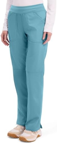 Cherokee Women Scrub Pant with Straight Leg Pull on Pant Medical Bottom with 4 Pocket & 2 Way Stretch Fabric   WW110