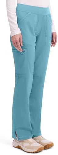 Cherokee Women Scrub Pant with Straight Leg Pull on Pant Medical Bottom with 4 Pocket & 2 Way Stretch Fabric   WW110