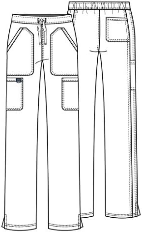Cherokee Women Scrubs Pant Workwear Revolution Mid Rise Moderate Flare Drawstring WW120
