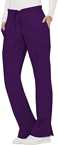 Cherokee Women Scrubs Pant Workwear Revolution Mid Rise Moderate Flare Drawstring WW120