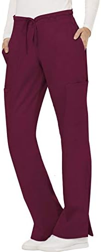 Cherokee Women Scrubs Pant Workwear Revolution Mid Rise Moderate Flare Drawstring WW120