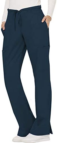 Cherokee Women Scrubs Pant Workwear Revolution Mid Rise Moderate Flare Drawstring WW120