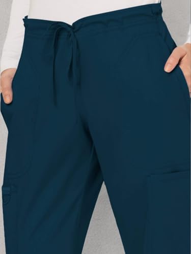 Cherokee Women Scrubs Pant Workwear Revolution Mid Rise Moderate Flare Drawstring WW120