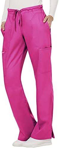 Cherokee Women Scrubs Pant Workwear Revolution Mid Rise Moderate Flare Drawstring WW120