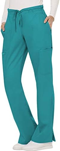 Cherokee Women Scrubs Pant Workwear Revolution Mid Rise Moderate Flare Drawstring WW120
