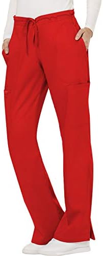 Cherokee Women Scrubs Pant Workwear Revolution Mid Rise Moderate Flare Drawstring WW120