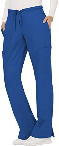 Cherokee Women Scrubs Pant Workwear Revolution Mid Rise Moderate Flare Drawstring WW120