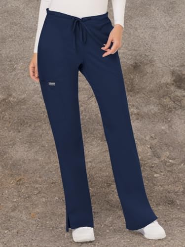 Cherokee Women Scrubs Pant Workwear Revolution Mid Rise Moderate Flare Drawstring WW120