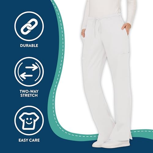 Cherokee Women Scrubs Pant Workwear Revolution Mid Rise Moderate Flare Drawstring WW120