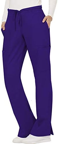 Cherokee Women Scrubs Pant Workwear Revolution Mid Rise Moderate Flare Drawstring WW120