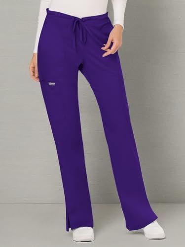 Cherokee Women Scrubs Pant Workwear Revolution Mid Rise Moderate Flare Drawstring WW120