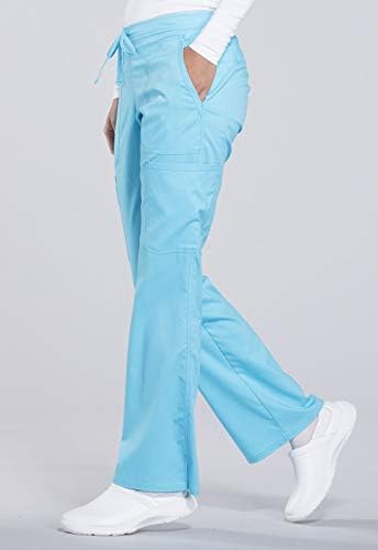 Cherokee Women Scrubs Pant Workwear Revolution Mid Rise Moderate Flare Drawstring WW120