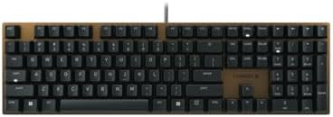 Cherry KC 200 MX Mechanical Office Keyboard with New MX2A switches  Modern Design with Metal Plate Frame   Bronze W/MX2A Silent Red Switch 