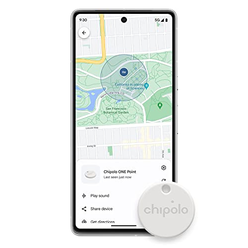 Chipolo ONE Point   4 Pack   Key Finder  Bluetooth Tracker for Keys  Bag  Item Finder   Works with Googles Find My Device app  Android only   Off White 
