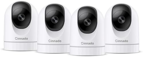 Cinnado Security Camera Indoor 2K 360  WiFi Cameras for Home Security Pet/Dog/Baby Camera with Phone app  2 Way Audio  Night Vision  24/7 SD Card Storage  Works with Alexa & Google Home  2 4Ghz  D1