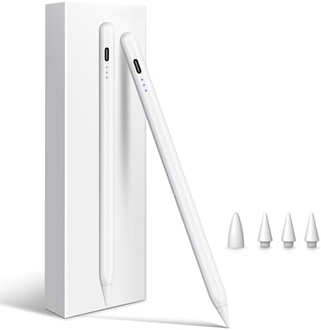 Cisteen Stylus Pen for iPad 2025 2018 with Faster Charge Tilt Sensor Pencil Compatible with iPad 10/9/8/7/6 11th A16 Air 11/13 M2/M3 Pro 11/13 M4/M5 Pro 12 9 Air 5/4/3 Mini 7/6/5