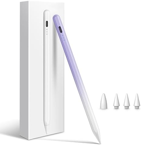 Cisteen Stylus Pen for iPad 2025 2018 with Faster Charge Tilt Sensor Pencil Compatible with iPad 10/9/8/7/6 11th A16 Air 11/13 M2/M3 Pro 11/13 M4/M5 Pro 12 9 Air 5/4/3 Mini 7/6/5