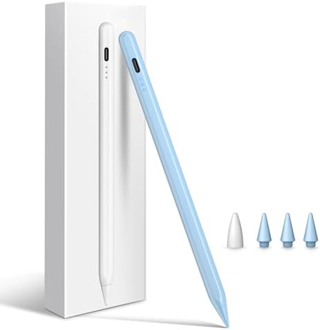 Cisteen Stylus Pen for iPad 2025 2018 with Faster Charge Tilt Sensor Pencil Compatible with iPad 10/9/8/7/6 11th A16 Air 11/13 M2/M3 Pro 11/13 M4/M5 Pro 12 9 Air 5/4/3 Mini 7/6/5