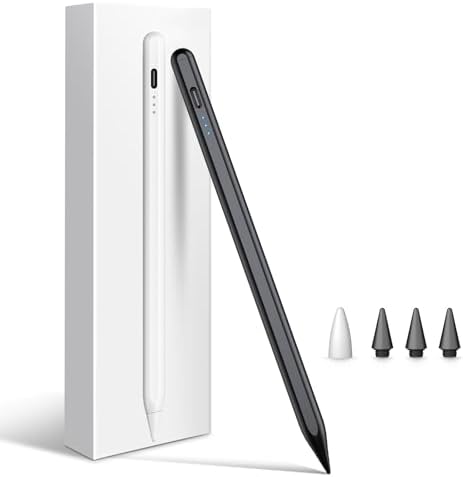 Cisteen Stylus Pen for iPad 2025 2018 with Faster Charge Tilt Sensor Pencil Compatible with iPad 10/9/8/7/6 11th A16 Air 11/13 M2/M3 Pro 11/13 M4/M5 Pro 12 9 Air 5/4/3 Mini 7/6/5