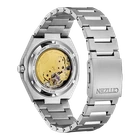 Reloj Citizen NJ0180-80M automático con esfera verde, cristal de zafiro, titanio y acero inoxidable.