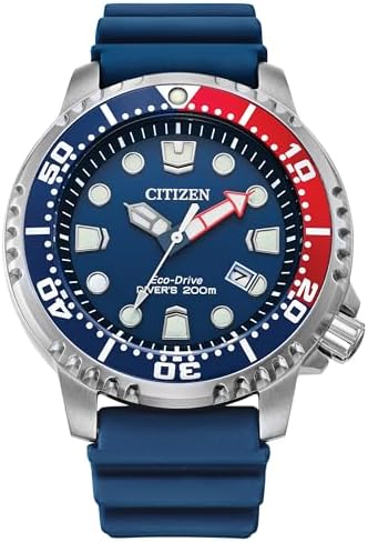 Citizen Promaster Dive Eco Drive Watch  3 Hand Date  ISO Certified  Luminous Hands and Markers  Rotating Bezel