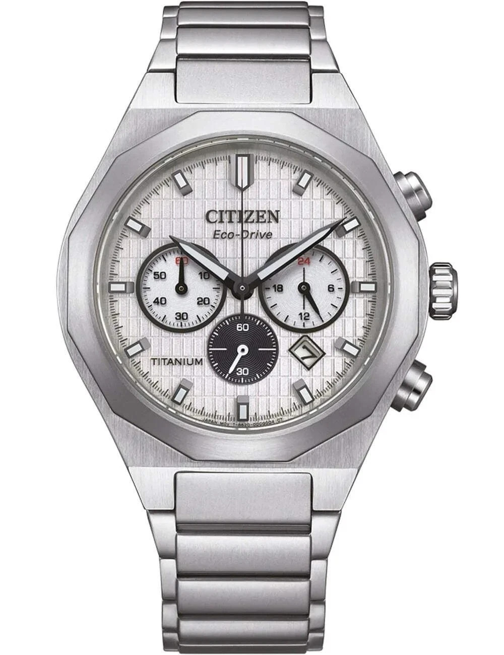 Citizen Zenshin "Senkei" Super Titanium Chronograph White Dial   CA4690 51A