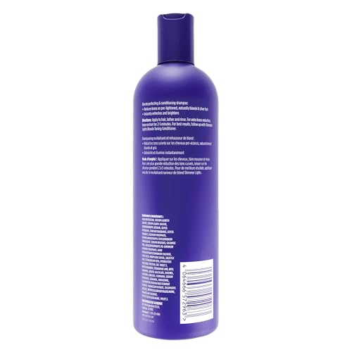 Clairol Professional Shimmer Lights Purple Shampoo  Neutralizes Brass & Yellow Tones   For Blonde  Silver  Gray & Highlighted Hair