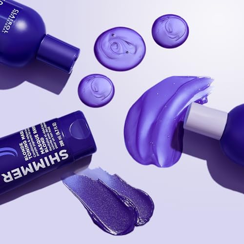 Clairol Professional Shimmer Lights Purple Shampoo  Neutralizes Brass & Yellow Tones   For Blonde  Silver  Gray & Highlighted Hair