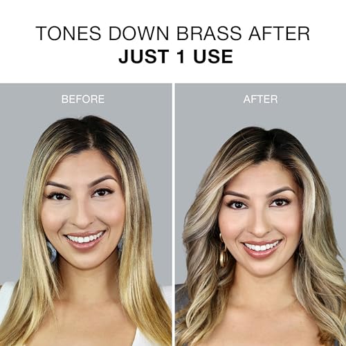 Clairol Professional Shimmer Lights Purple Shampoo  Neutralizes Brass & Yellow Tones   For Blonde  Silver  Gray & Highlighted Hair