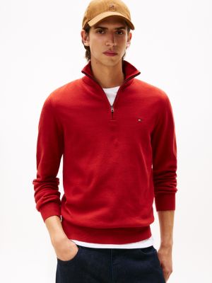 Talla M - Classic Quarter Zip Sweater