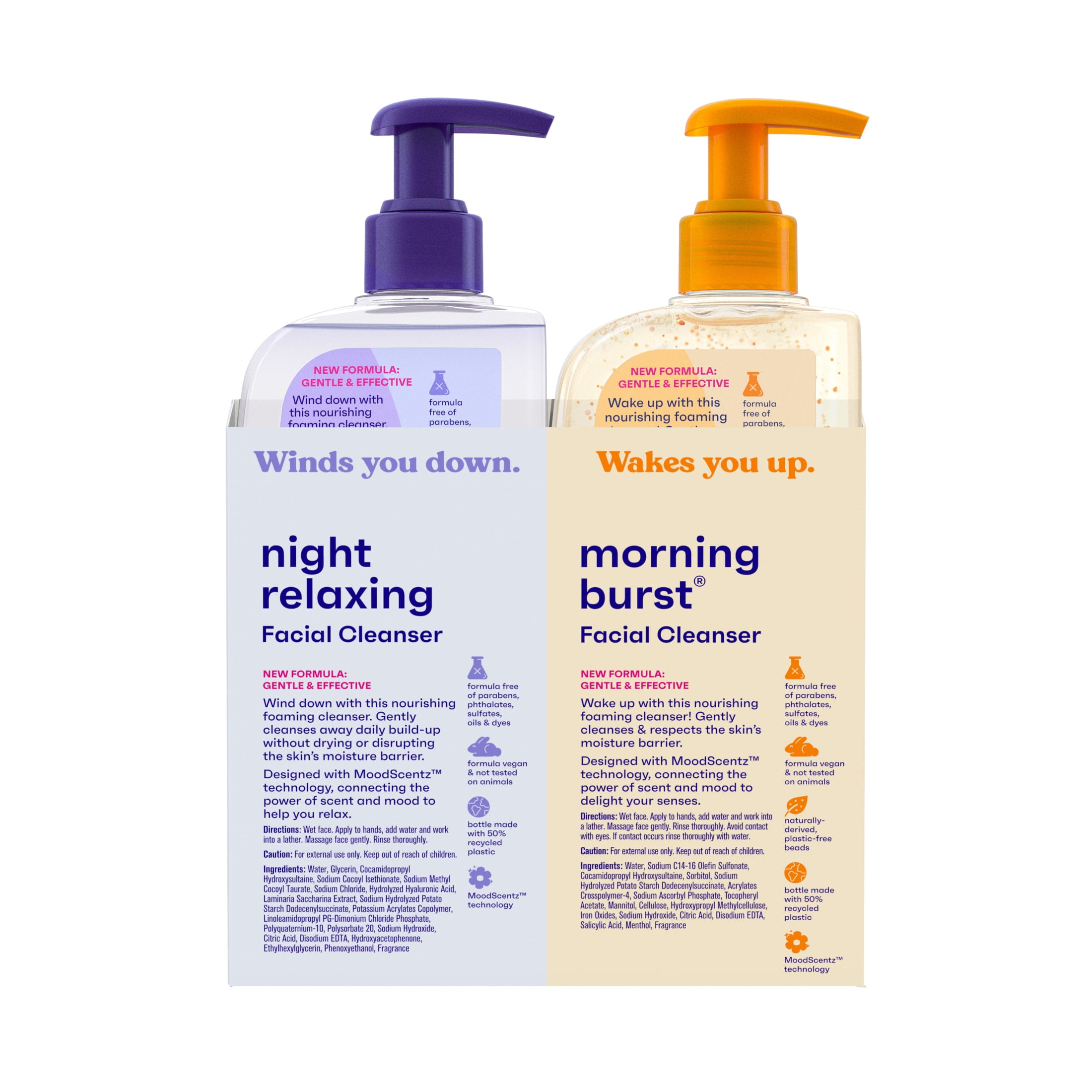 Clean & Clear Day and Night Acne Face Wash  Oil Free  8 fl oz  2 Pack