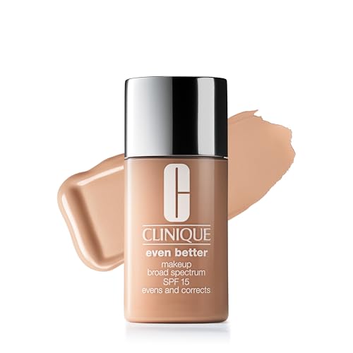Clinique Even Better Makeup Liquid Foundation SPF 15 With Vitamin C For Dry   Oily Combination Skin Types   Medium Coverage   Natural Finish   Evens Skin Tone   Reduces Dark Spots