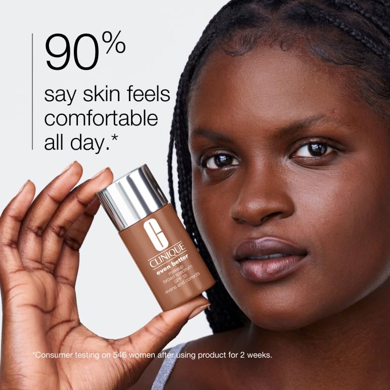 Clinique Even Better Makeup Liquid Foundation SPF 15 With Vitamin C For Dry   Oily Combination Skin Types   Medium Coverage   Natural Finish   Evens Skin Tone   Reduces Dark Spots