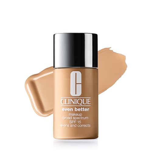 Clinique Even Better Makeup Liquid Foundation SPF 15 With Vitamin C For Dry   Oily Combination Skin Types   Medium Coverage   Natural Finish   Evens Skin Tone   Reduces Dark Spots