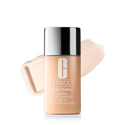 Clinique Even Better Makeup Liquid Foundation SPF 15 With Vitamin C For Dry   Oily Combination Skin Types   Medium Coverage   Natural Finish   Evens Skin Tone   Reduces Dark Spots