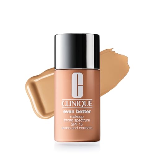 Clinique Even Better Makeup Liquid Foundation SPF 15 With Vitamin C For Dry   Oily Combination Skin Types   Medium Coverage   Natural Finish   Evens Skin Tone   Reduces Dark Spots