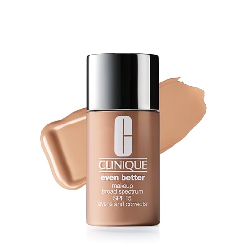 Clinique Even Better Makeup Liquid Foundation SPF 15 With Vitamin C For Dry   Oily Combination Skin Types   Medium Coverage   Natural Finish   Evens Skin Tone   Reduces Dark Spots